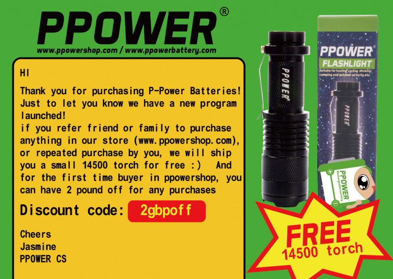 Ppower 14500 LED Q5 可聚焦強光戰術電筒