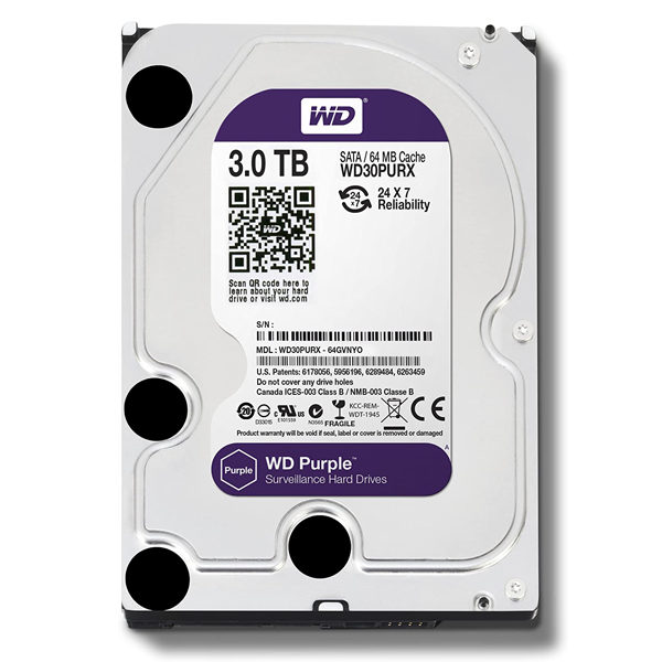 Western Digital WD30PURX 紫標3TB 3.5吋監控系統專用硬碟- 易訊EasyTalk