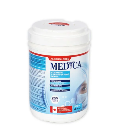 歐盟認可 Medica 診所專用, 消毒濕紙巾, 200張 (加拿大醫學認證)
