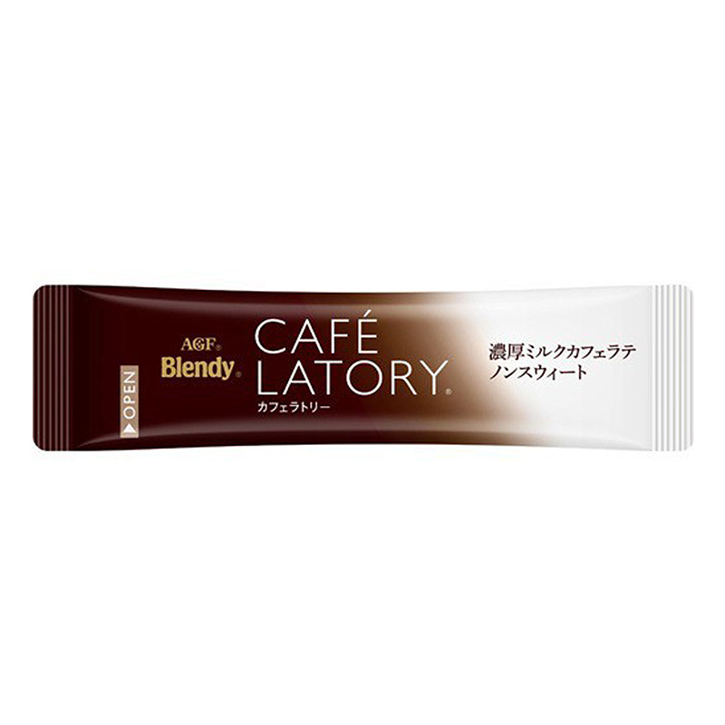 日版AGF Blendy Café Latory【無糖牛奶咖啡拿鐵 Latte】(1盒8條) (2件裝)【市集世界 - 日本市集】