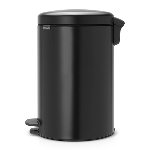 比利時製 Brabantia™ - 圓形腳踏垃圾桶 12L（啞黑）