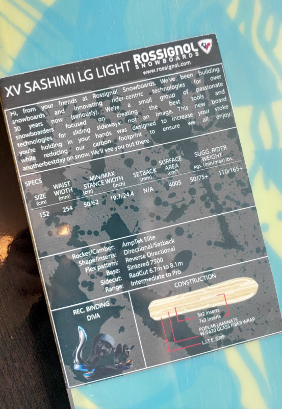 Rossignol XV Sashimi LG Light Snowboard 152cm