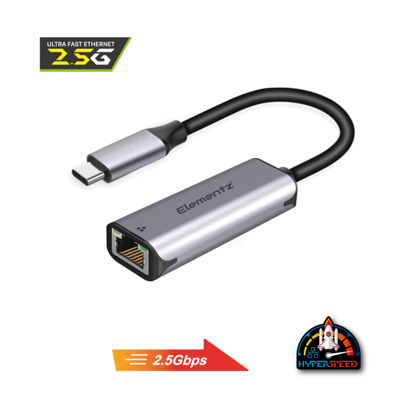 Elementz【EN-25G】Type-C to 2.5G LAN Adapter