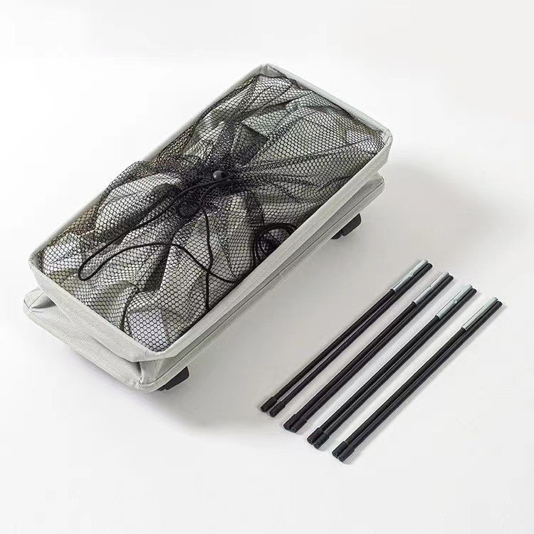 可摺疊窄身帶滾輪收納籃 衣物籃 收納箱