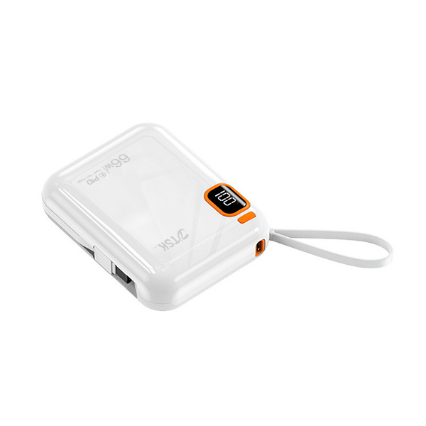 TSK - 10000mAh充電寶 PD & QC 3.0 22.5W Type C自帶線數顯流動充電器 尿袋 移動電源