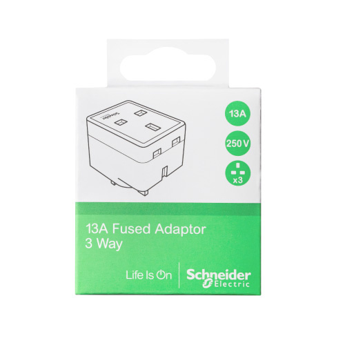 施耐德電氣-13A3位保險絲萬能插蘇-E13FA3W(香港行貨)