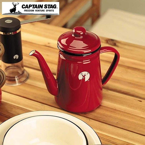 CAPTAIN STAG-鹿牌咖啡琺瑯壺 1.1L