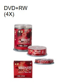 Maxell DVD+R 16X & 4X 系列 (容量: 4.7GB) / DATA 120 min VIDEO