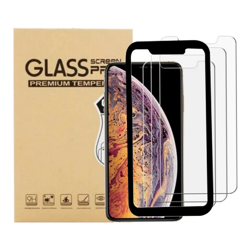 ALOK 3片裝 Apple iPhone 11 / XR 保護貼連貼膜器Glass Pro+ 鋼化玻璃手機螢幕保護貼高清全屏黑邊/高清全屏防窺/非全屏