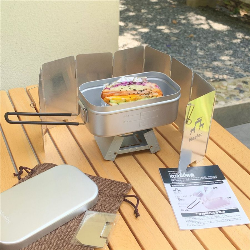 抵玩之選🇯🇵 日本品牌Neelac Mess Tin Set of 3 飯盒套裝/ 風檔/ 酒精爐