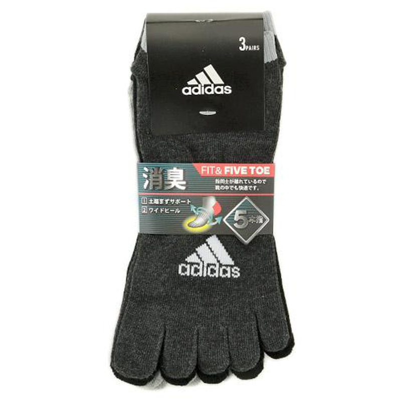 日版 Adidas 3對裝5指運動襪(669)  24~26cm【市集世界 - 日本市集】