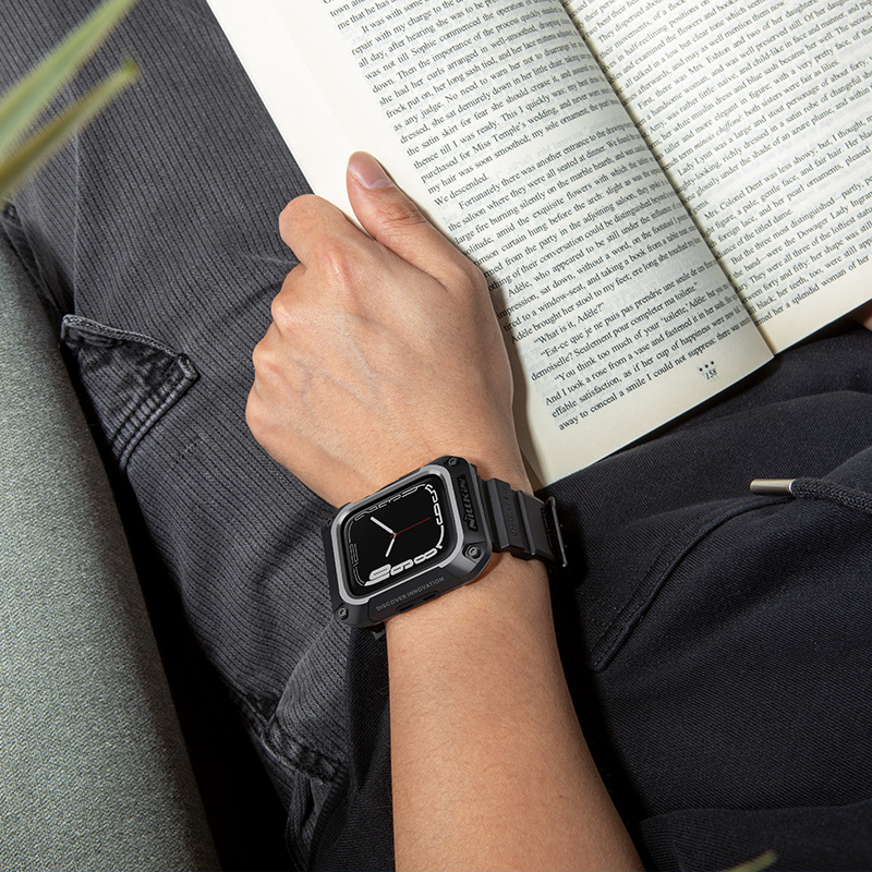 Nillkin 44mm 適用合金+TPU 2合1錶帶連保護殼 Apple Watch 4/5/6/SE 銳動系列