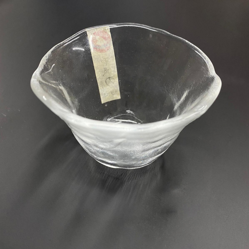 日式加厚不規則 清酒杯 透明玻璃小茶杯 小酒杯 #0081