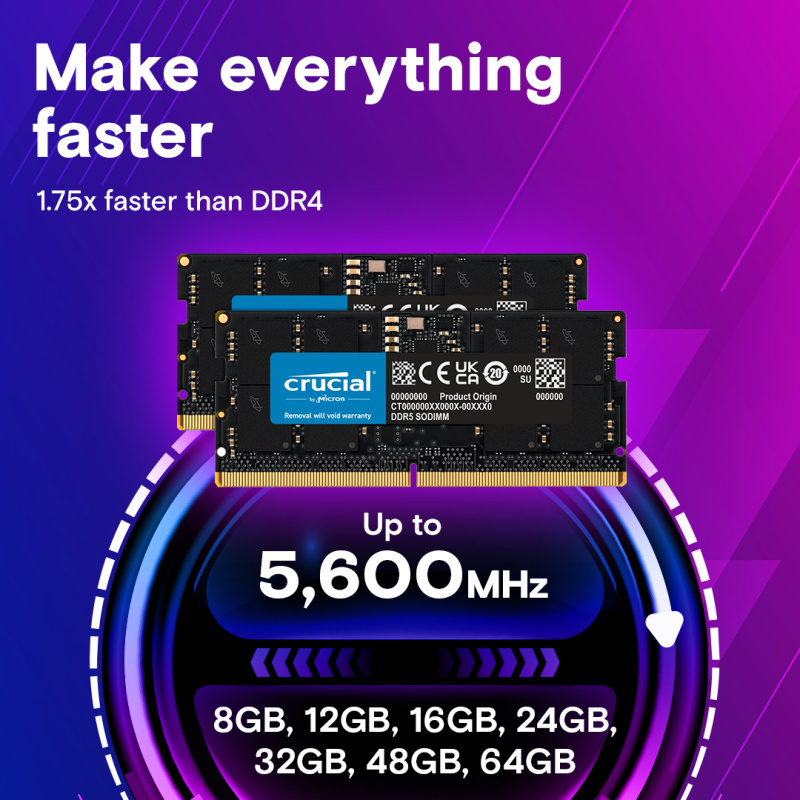 Crucial 48GB DDR5-5600 SODIMM - CT48G56C46S5
