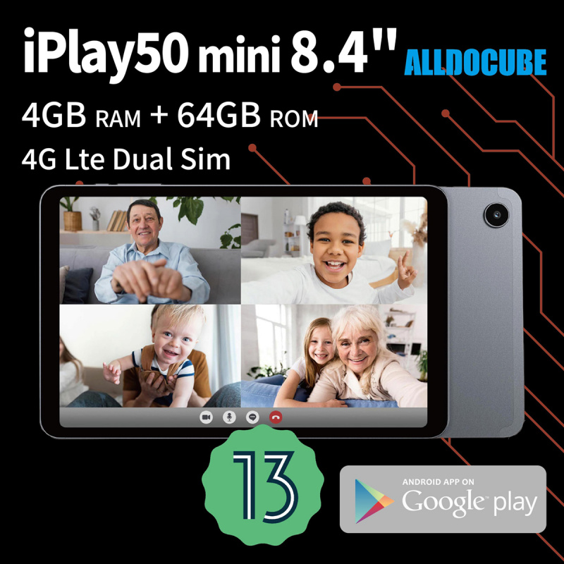 ALLDOCUBE 酷比魔方 iPlay50mini 8.4″ 平板電腦 [64+4GB]