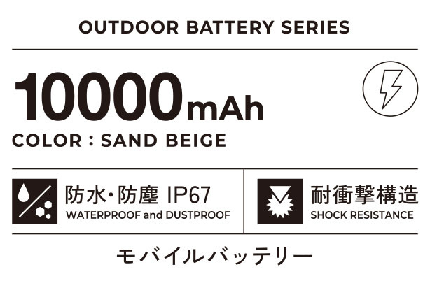 ［沙色現貨］日本品牌NESTOUT 軍事風戶外專用 外置充電器 10000mAh