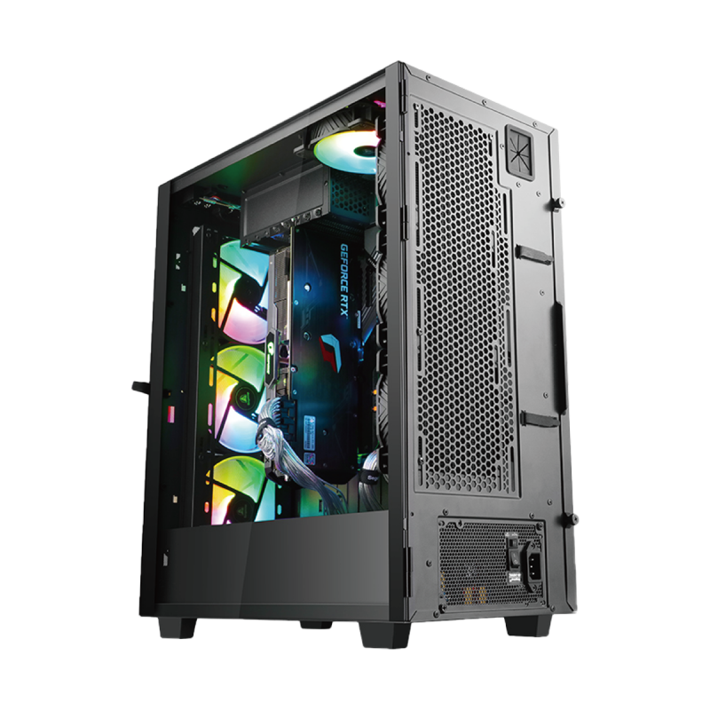 Segotep T1 Full-Tower E-ATX Gaming PC Case (Black/White)