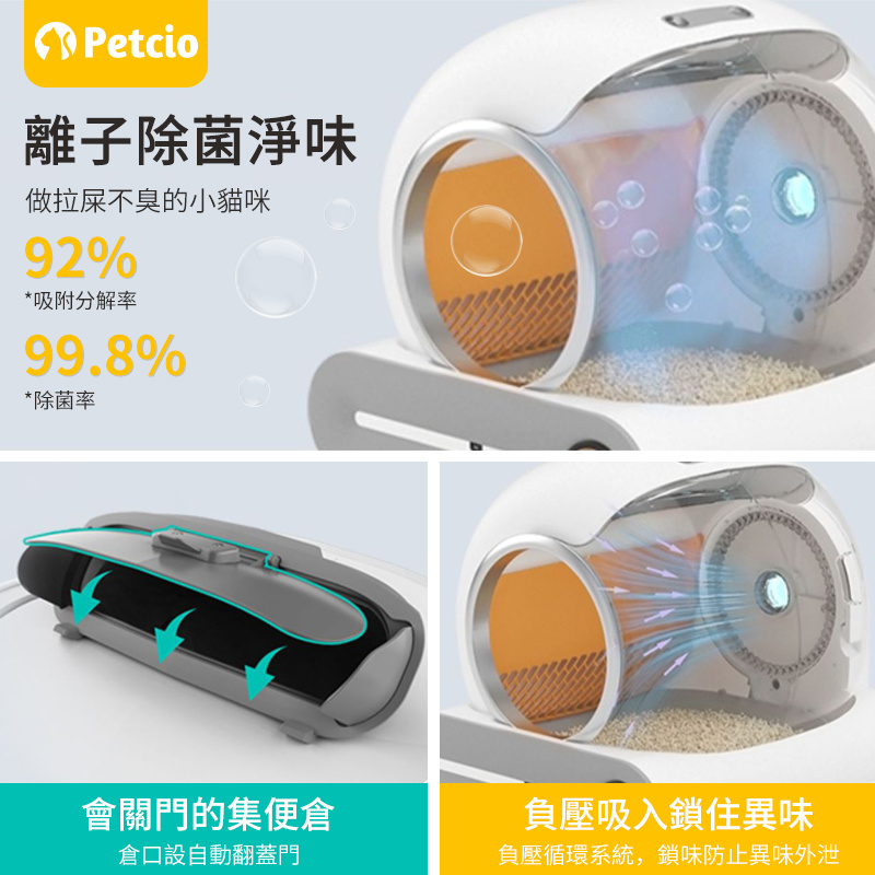 Petcio FreeMax 智能除菌淨味全自動貓砂盆