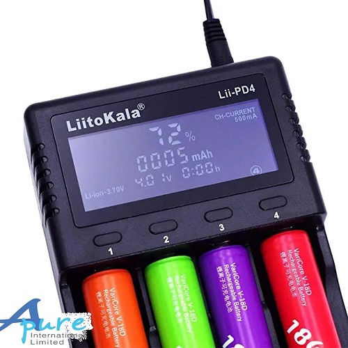 LiitoKala Lii-PD4 鎳氫電池26650/21700/20700/18650/18490/18350/17670/17500/16340(RCR123)/14500/10440 1.2V AA AAA SC C 充電器