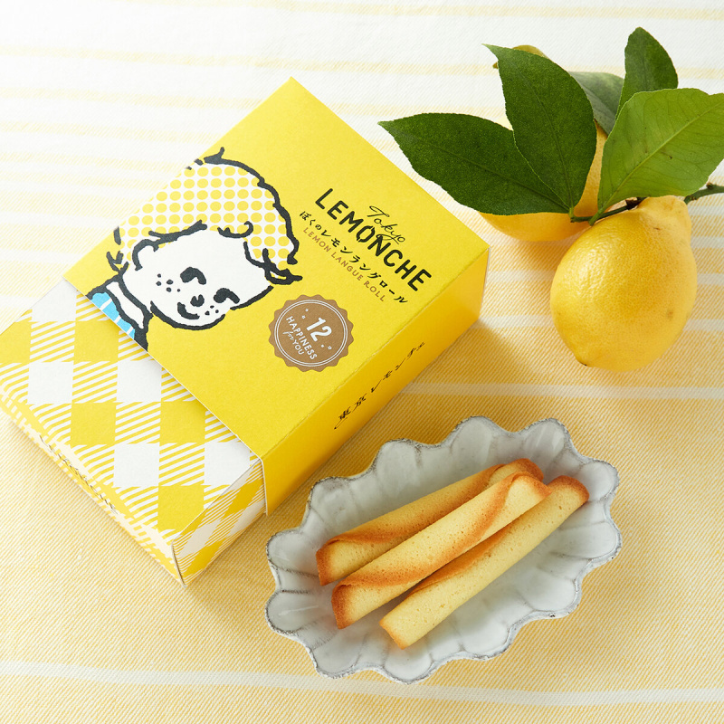 日本 東京Lemonche 糖漬檸檬 手工雪茄戀人蛋卷曲奇禮盒 (1盒12件)【市集世界 - 日本市集】
