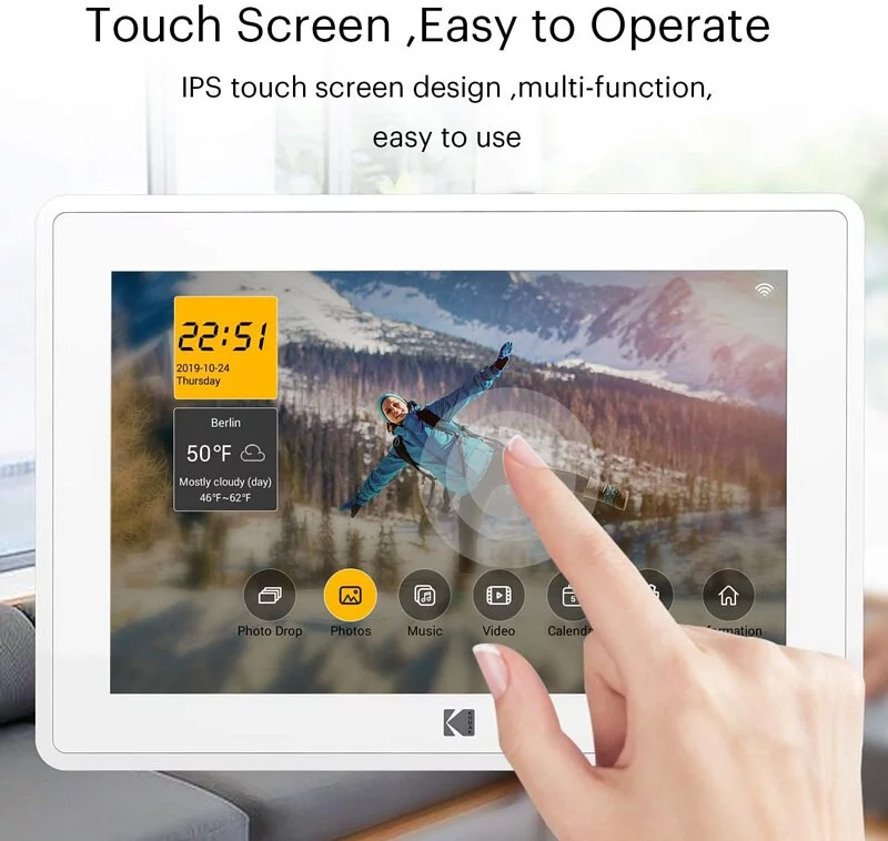 Kodak 10" inch WiFi Photo Frame 電子相架 RCF-106H【黑/白色】