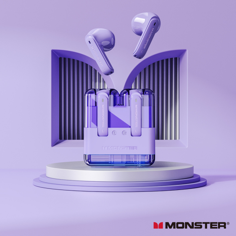 Monster Airmars XKT12 透明半入耳藍芽耳機
