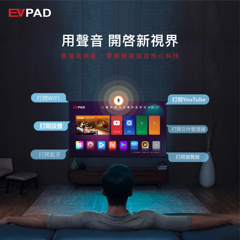 [全港免運]EVPAD 10P (4+64GB) 旗艦智能Wi-Fi智能語音盒子