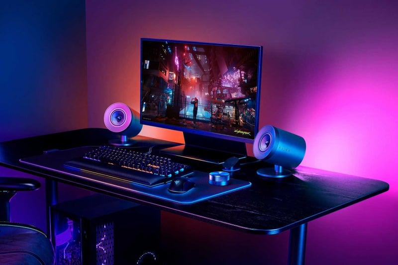 Razer Nommo V2 Pro 全音域 2.1 電腦遊戲喇叭與無線重低音揚聲器