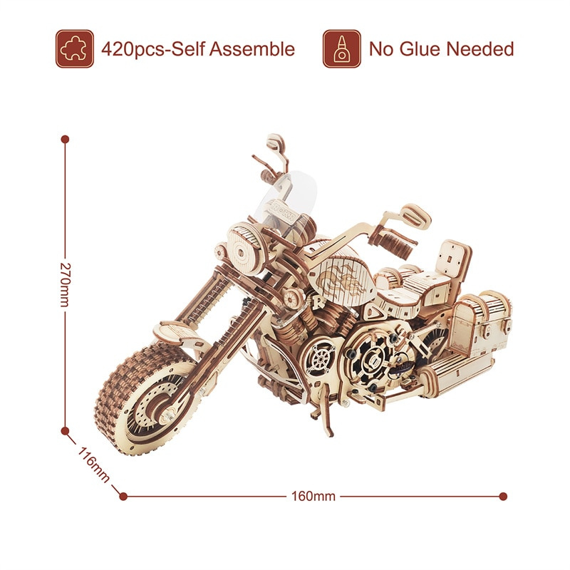 ROBOTIME - ROKR Cruiser Motorcycle 巡航摩托車 3D立體木質拼圖模型