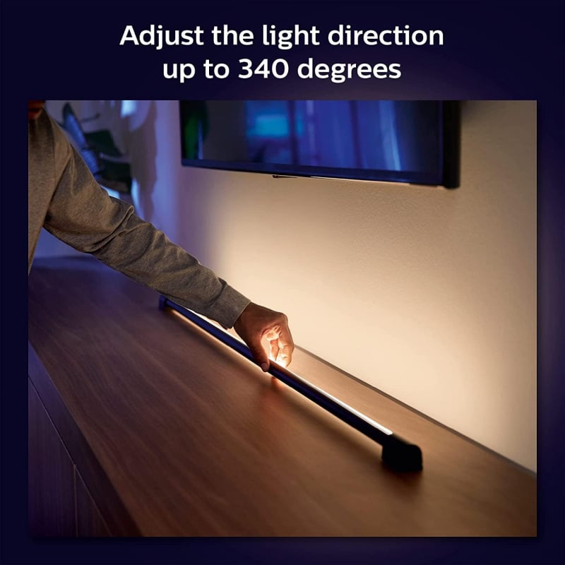 Philips Hue Gradient Tube White and Colour Ambiance 大燈管 - 黑色 [Large - Black] For 60-85" TV Smart Light for Syncing with Entertainment (水貨)(訂貨需時10-14工作天)