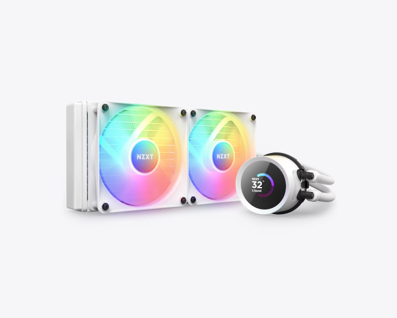 NZXT Kraken 240 RGB 240mm AIO Liquid Cooler with LCD Display and RGB Fans - ( Black / White )