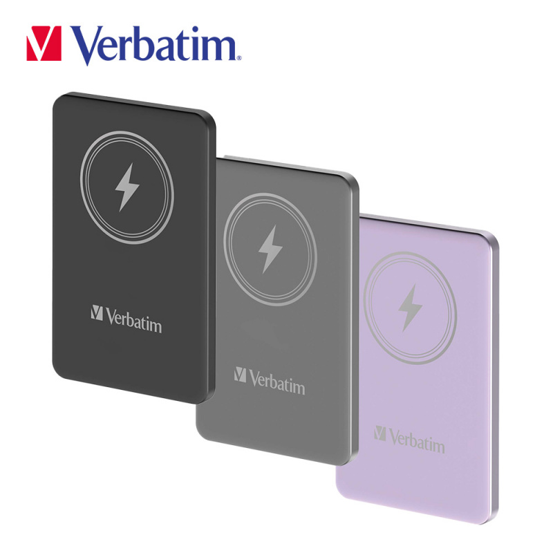 【香港行貨一年保養】Verbatim 5000mAh 磁吸無線流動充電池(#66907/#66908/#66909)