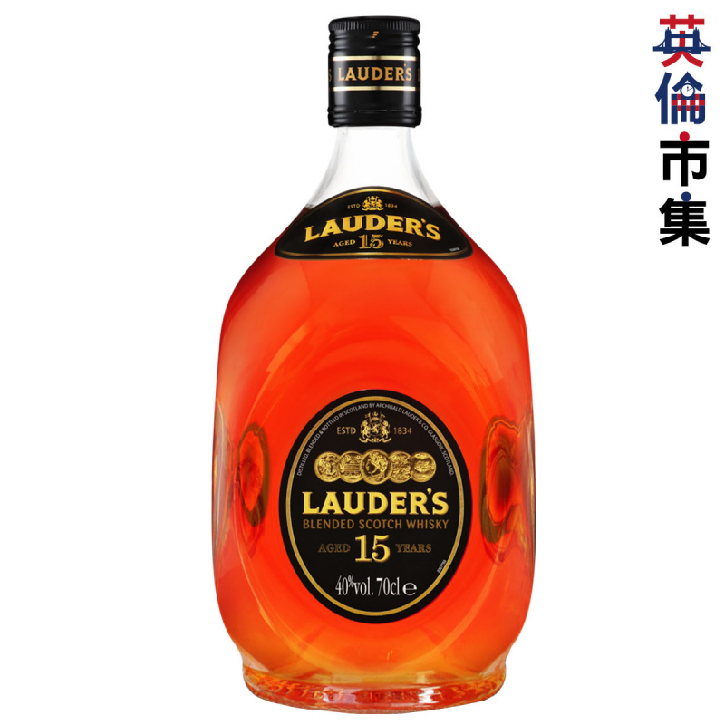 蘇格蘭Lauder's 勞德老爺 15 Year Old Blended 15年威士忌 名貴禮盒套裝 1000ml【市集世界 - 英倫市集】