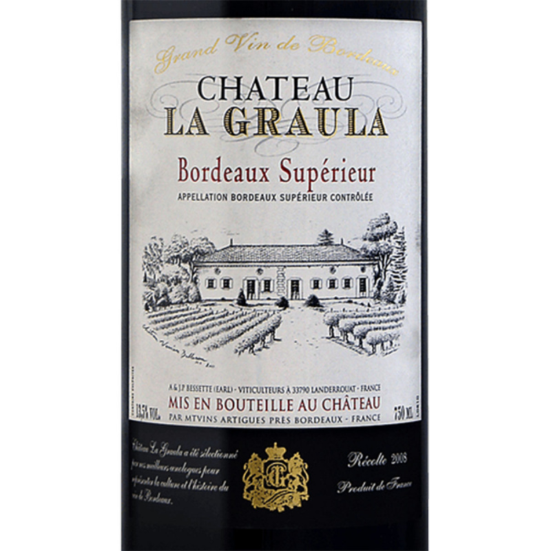 法國Château La Graula 拉格勞拉城堡 Bordeaux Superieur 超凡波爾多 2019紅酒 750ml【市集世界 - 歐陸市集】