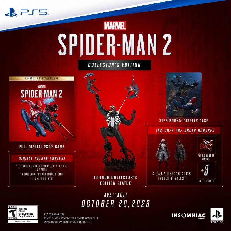 [預訂] PS5 Marvel’s Spider-Man 2 漫威蜘蛛俠 2 [收藏版] [ECAS-00050L]