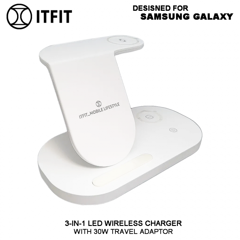 Samsung ITFIT 3-in-1 無線多功能充電座 EX27 [白色]