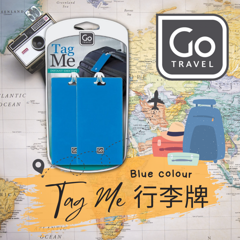 Go Travel TAG ME Luggage tags-152B 行李牌 twin pack (藍色)
