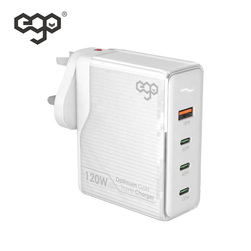 【旅行必備】EGO 120W Optimum GaN 4USB 旅行充電器 A2217【原裝行貨 一年保養】 【旅行必備】EGO 120W Optimum GaN 4USB 旅行充電器 A2217【原裝行貨 一年保養】