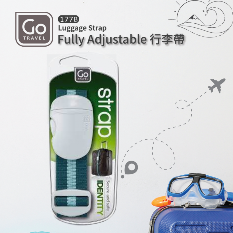 Go Travel - LUGGAGE STRAP 4cm (1.5”) wide 旅行行李帶-177B (藍色)