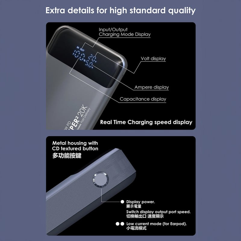 EGO HYPER² 20K 20000mAh 130W PD 行動電源(T151)