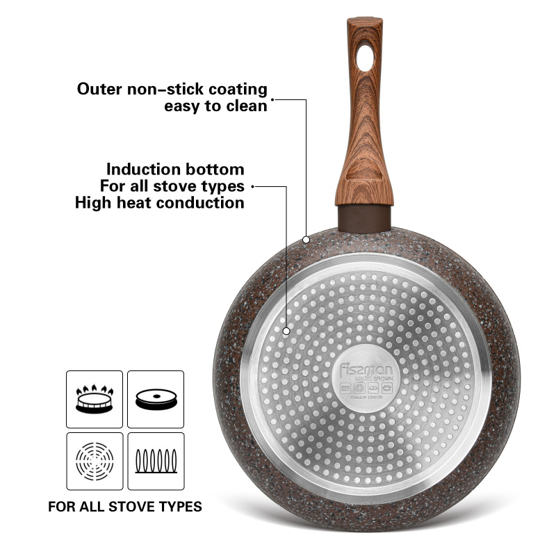 FISSMAN MAGIC BROWN系列 鋁合金製防黏塗層平底鍋 24x4.9cm