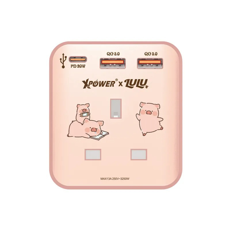 XPower x 罐頭豬Lulu🐷 多功能3位萬能插蘇