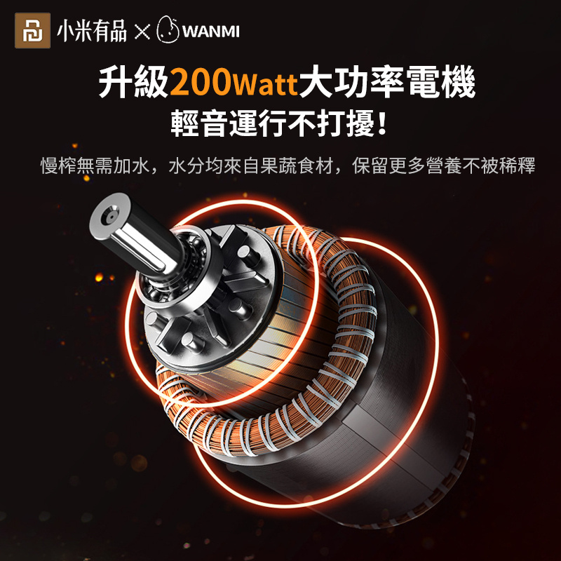 WANMI 頑米 WM-YZJ01大口徑零渣感慢磨榨汁機
