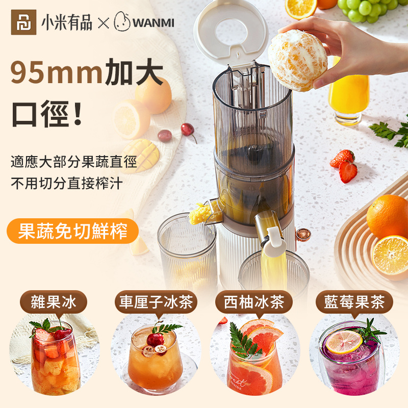 WANMI 頑米 WM-YZJ01大口徑零渣感慢磨榨汁機