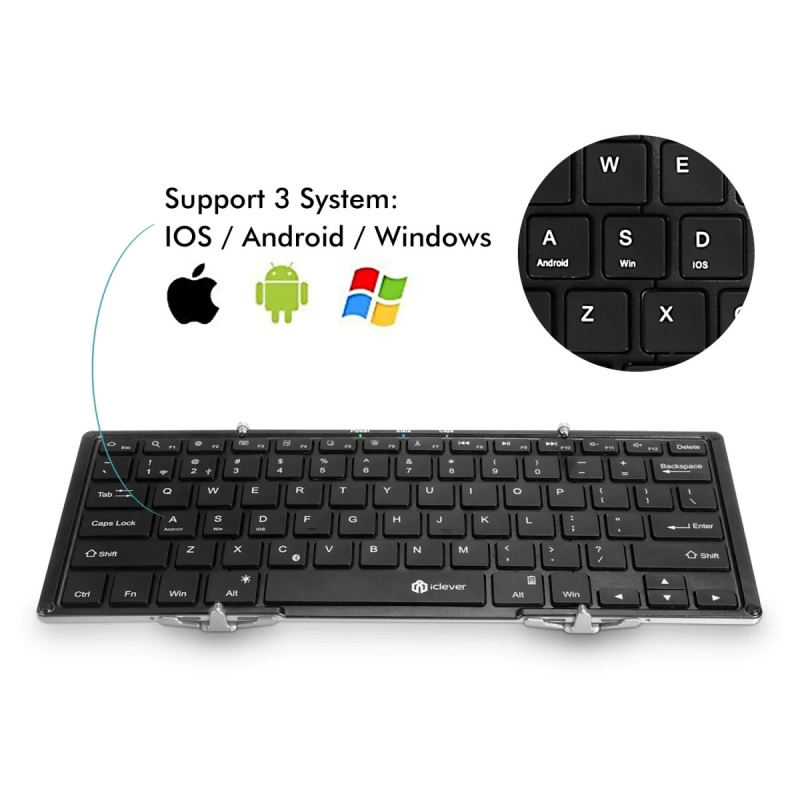 iClever IC-BK08 背光銀色航空鋁製藍牙鍵盤