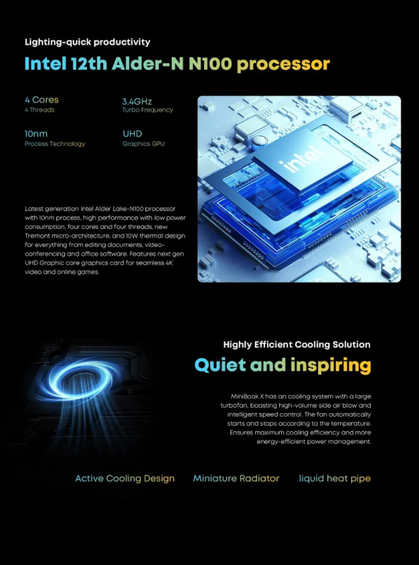 Chuwi 馳為 MiniBook X 2023 (Intel N100/12GB/512GB/WIN11 HOME)