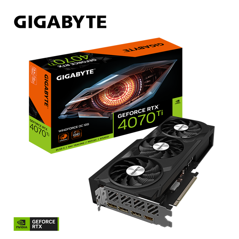 GIGABYTE GeForce RTX™ 4070 Ti WINDFORCE OC 12G 顯示卡