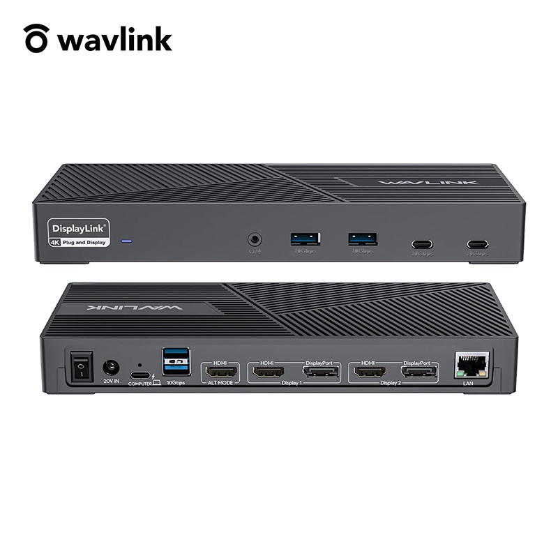 【全港免運】Wavlink WL-UG69PD25 PRO USB-C HDMI 和 DisplayPort 三重顯示 4K@60Hz 13 合 1 通用擴充埠，100W 功率輸出