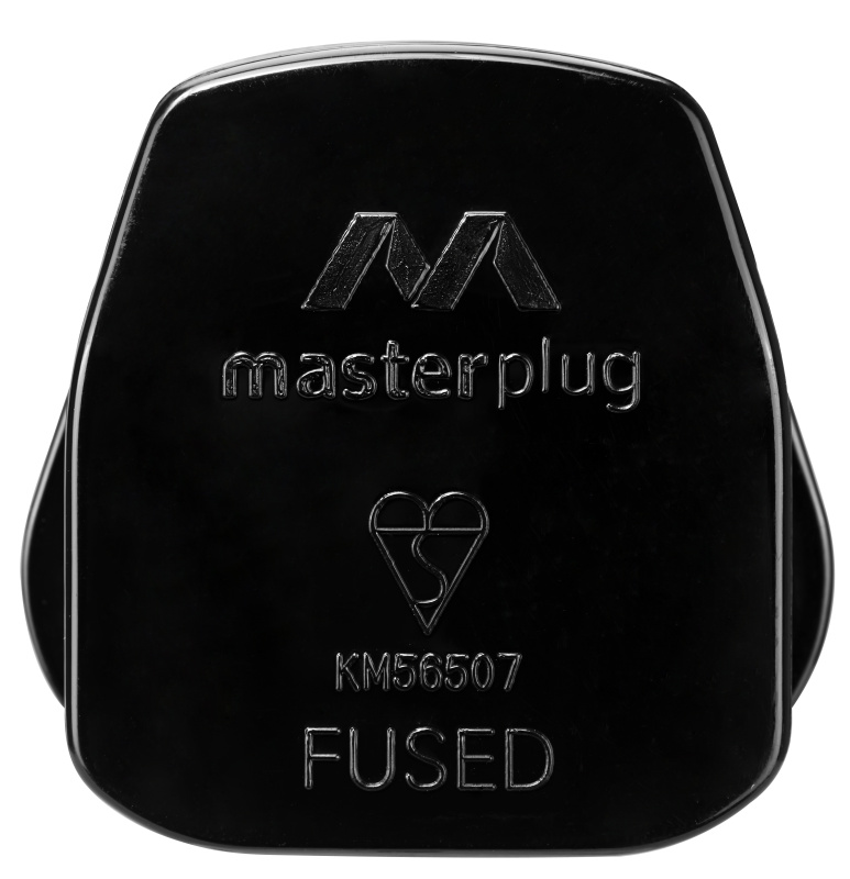 Masterplug - [3件裝] 13A保險絲英式三腳插頭 可重新接電線 黑色 PT13B