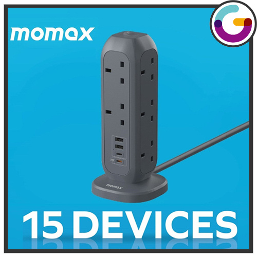 MOMAX OnePlug PD20W 2A2C 11位拖板 [US11][黑色]
